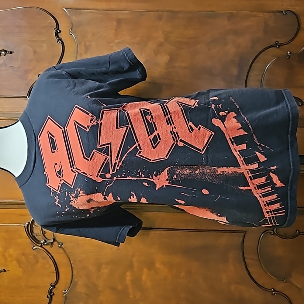 ACDC T-Shirt Size S Unisex Black Red 100% Cotton AC/DC Rock Music
